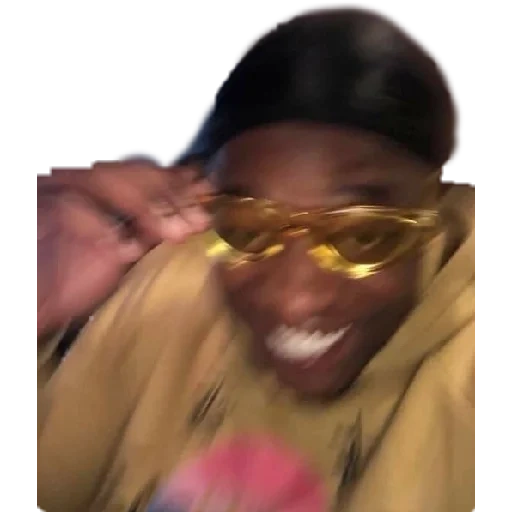 negro with meme glasses, negro in yellow glasses