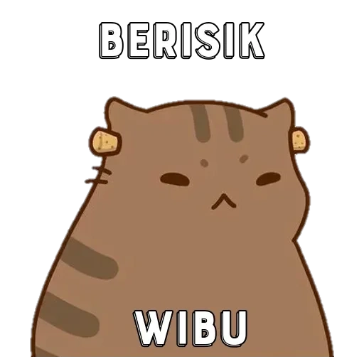 pushin, pusheen, pushin si kucing, kucing pujin, pusing kucing duduk