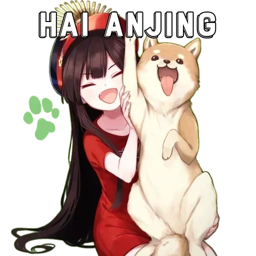 shiba inu, seni animasi, anime lucu, anime milotta, gambar anime