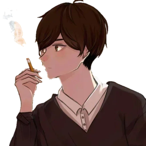 anime creative, cute anime, anime charaktere, anime boy aesthetic, art smoking anime style