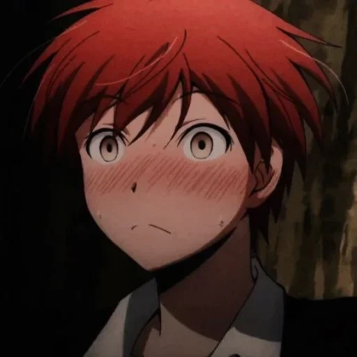 clase de asesinos, karma akaban, karma de akabane, karma akabane killers clase, karma clase de killers sonrojados