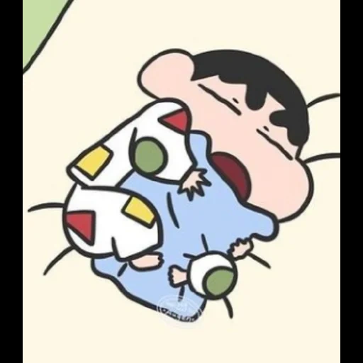 animación, xingtian, gente, shin chan, patrón lindo de animación