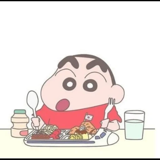 péché, compte, hahahaha, shin chan, les objets de la table