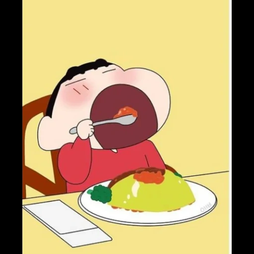 sakata, shin chan, a funny joke, griffin's shame, the items on the table
