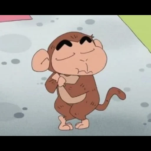 sin-chan, desenhos animados, macacos, macaco maligno, desenho de macacos