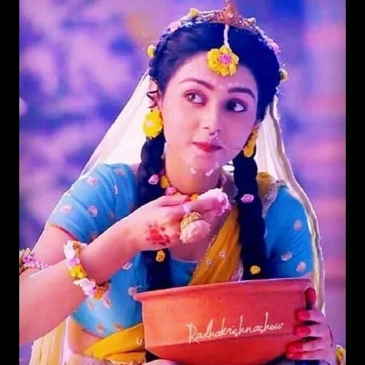 p v acharya, actriz radha, radhe krishna, malika singh, serie radha krishna
