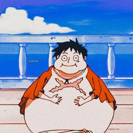 ван-пис, fat luffy, луффи аниме, манки д луффи, аниме смешные