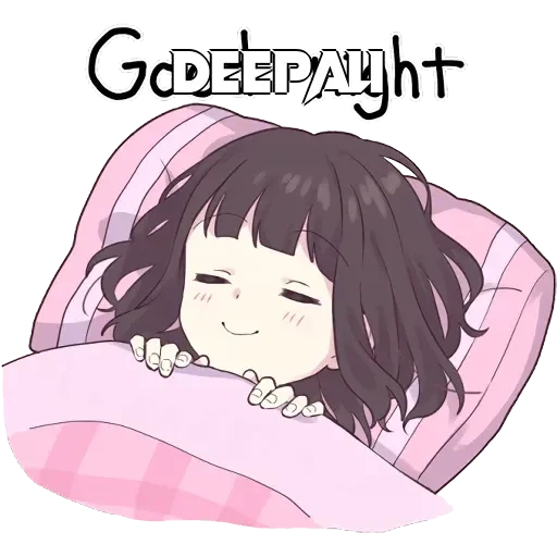 abb, anime cute, menhera chan, menhra chen schläft, anime niedliche muster