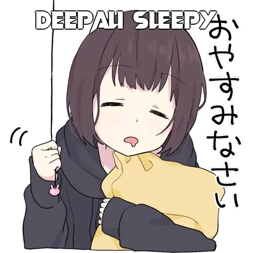 figure, menhrakuen, menhera chan, menhela chen is asleep, menhela chen animation