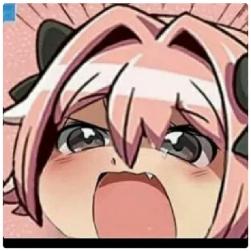 ahegao, bruits en colère, astolfo ahegao, disque emoji astolfo