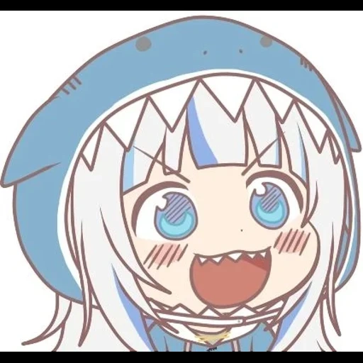 gura irrl, gawr gura, gawr gura holove, konosuba chibi, personnages anime