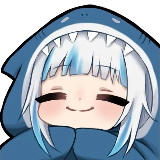 gawr gura chiki briki, emote, gawr gura anime, gawr gura, anime