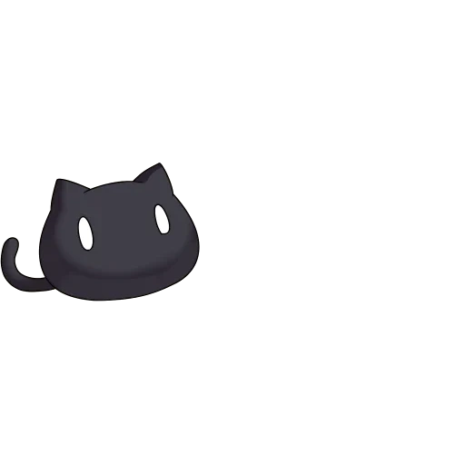 chat noir, chat, silhouette de la tête d'un chat, chat, tête d'un chat