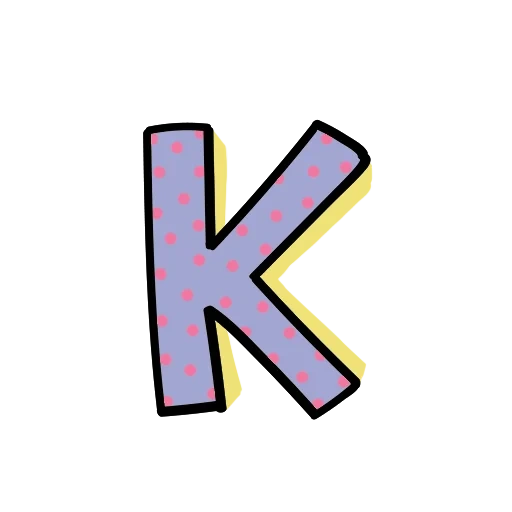 la letra k, la letra k, la carta a la plantilla, letras impresas, letras para colorear