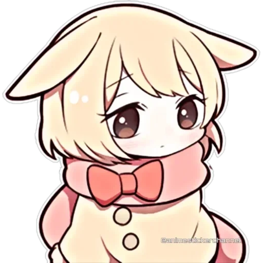 chibi, lapin, ma chérie, anime chibi, anime kawai