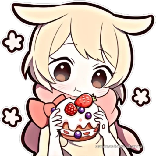 chibi, anime, chibi alpak, süße bunny