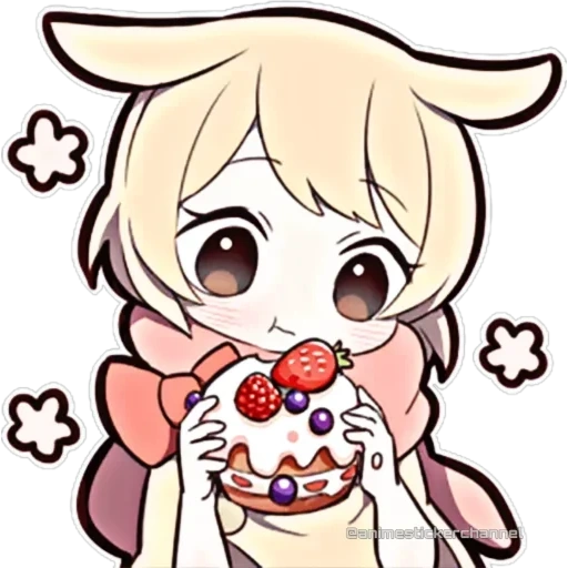 chibi, animação, alpaca de chibi, sweetie bunny