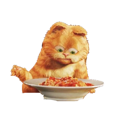 garfield, garfield, garfield lasagna, garfield is eating lasagna, garfield lasagna