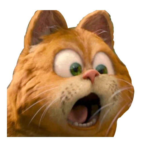 garfield cat, cat garfield schock, cat garfield augen, cartoon garfield 1