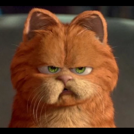 garfield, film di garfield, film di gatto garfield, film sorridente di garfield, sorriso del film di garfield