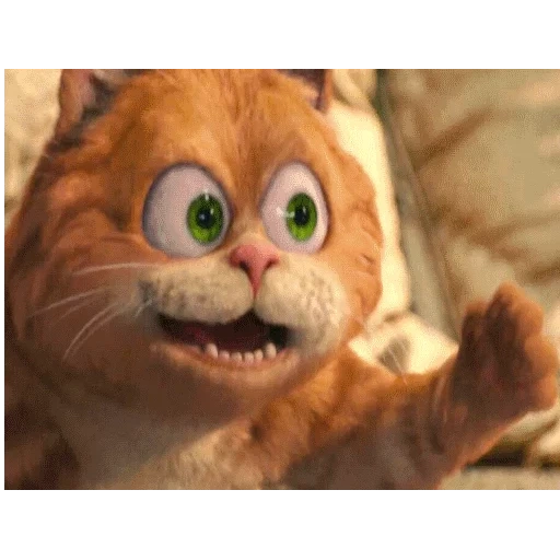 garfield, garfield 3, cat garfield, cat garfield eyes, dessin animé de chat rouge garfield