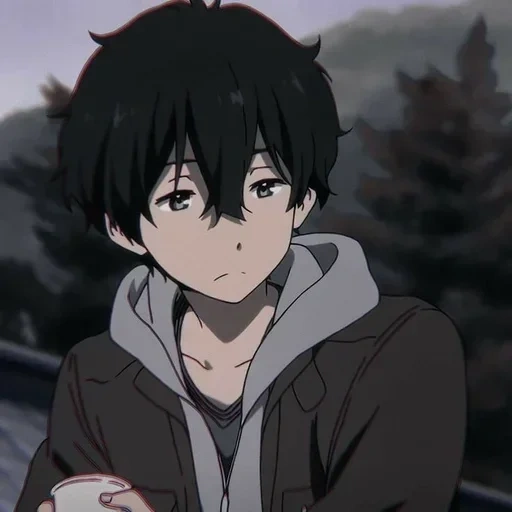 figure, anime boy, anime boyfriend, sad animation, anime boyfriend is sad