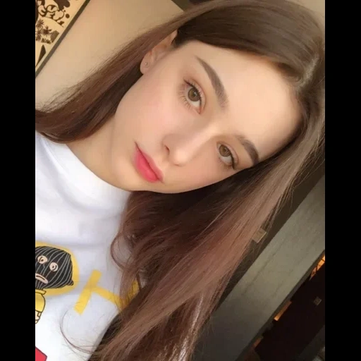 mujer joven, dasha taran, 15 años de selfie, alina sergeeva, chicas hermosas