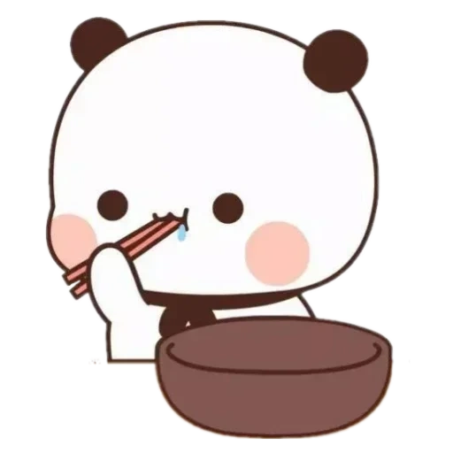 kawaii, gambar lucu, gambar chibi yang lucu, gambar panda yang indah, panda menggambar lucu