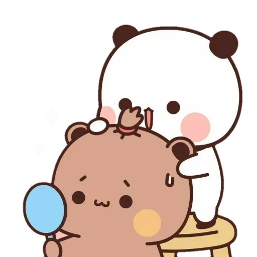 kawaii, clipart, gambar lucu, milk mocha bear