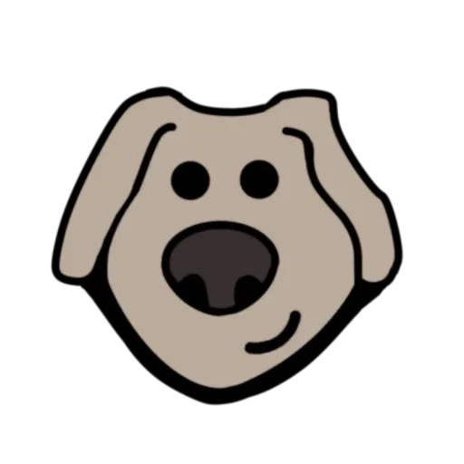 dog, rosto de cachorro, cão ícone, cão sorridente, conjunto de vetores de cães