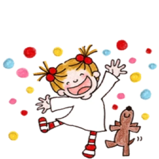 clip art, für kinder, illustration, kinder clipart, mädchen illustration