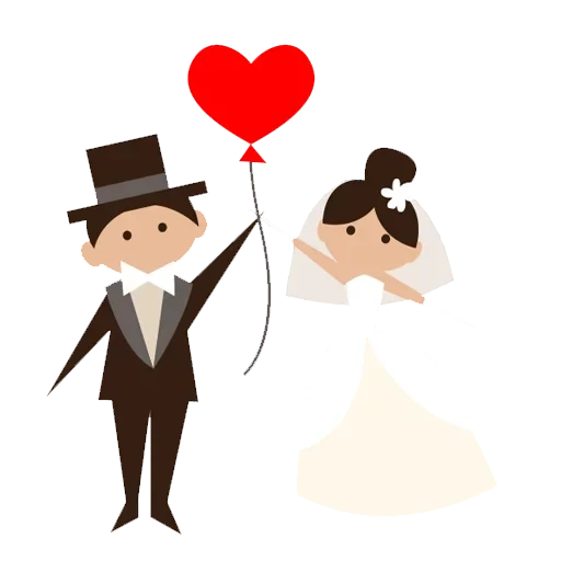 wedding, wedding, wedding clip, vector bride and groom, stylized bride and groom