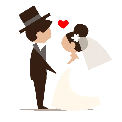 bride and groom vector, wedding illustration, vector bride and groom, cartoon for bride and groom, wedding magnet pattern