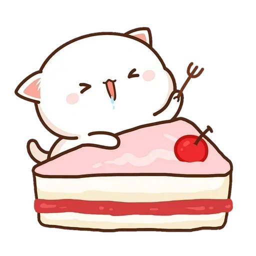mochi peach cat, kawaii cats, dear drawings are cute, kawaii cats love, cute kawaii cats