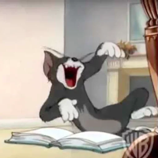 tom and jerry, tom from tom and jerry, tom laughs at the book, tom and jerry tom laughs, tom and jerry laughs