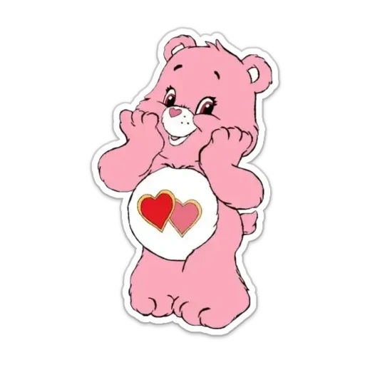 care bears, care bears пинк, заботливые мишки, розовый мишка мультика