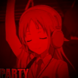 anime, pesta anime, anime merah, anime dengan latar belakang merah, anime gadis setan