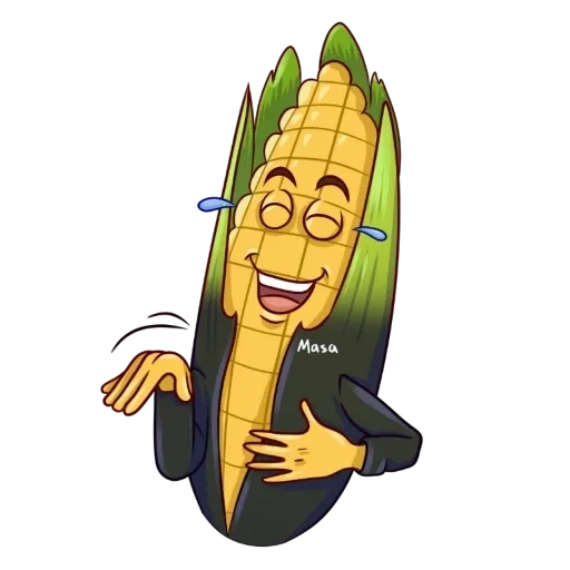 кукуруза, кукурузой, смешная кукуруза, наклейка кукуруза