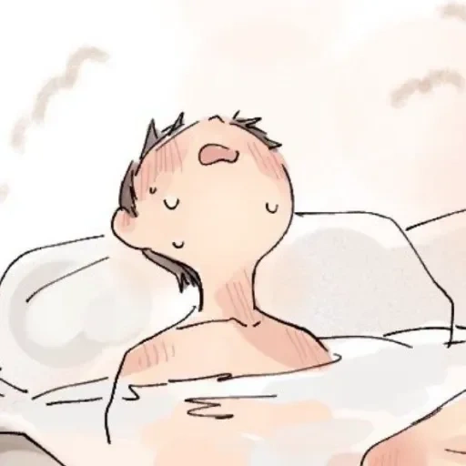 garçon, humain, illustration, bain chaud, jour de la salle de bain flotillas