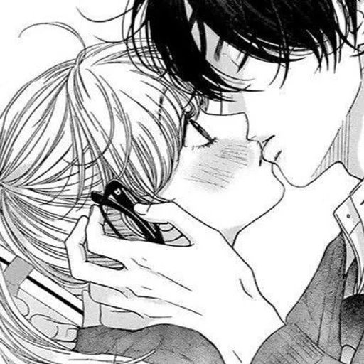 manga, manga di una coppia, bacio manga, coppie di anime di manga, manga falso bacio