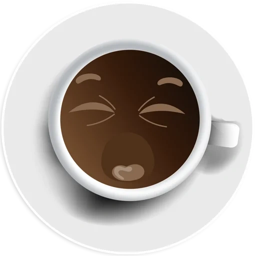 café, sonrisa de café, una taza de café, café con ojos