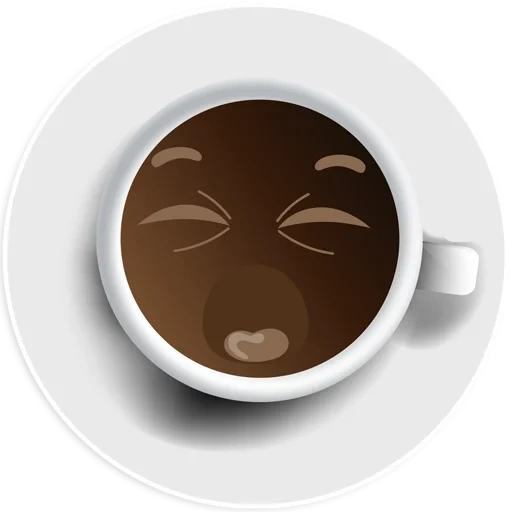 café, sorriso de café, um copo de café, café com olhos