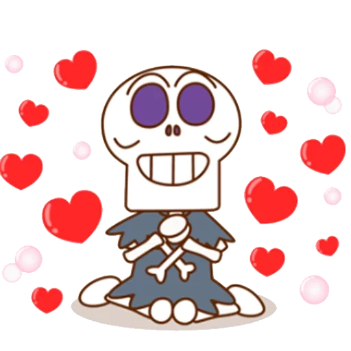 animation, bigginman, skeleton love, skeletons in love