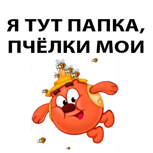 smeshariki, kopatych, the heroes of smesharikov, bite me a bee of kopatych