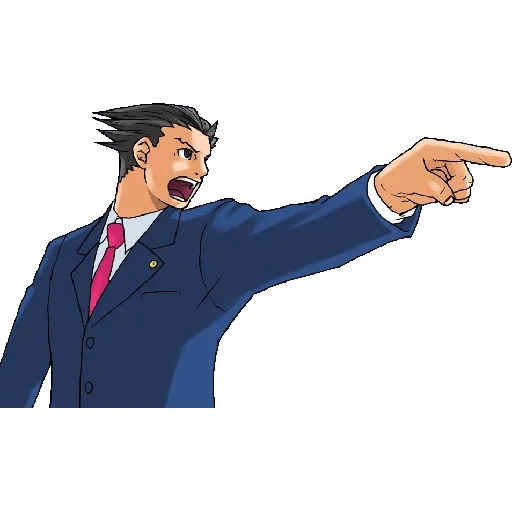 ace attorney, ace attorney феникс objection, стикеры для телеграм, ace attorney феникс райт, phoenix wright мемы с матом