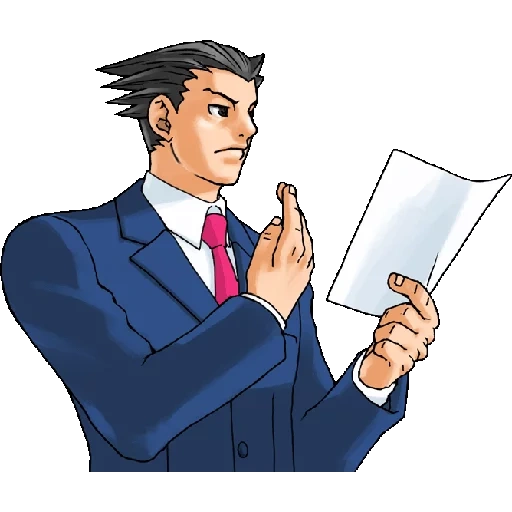 ace attorney, ace attorney феникс райт, telegram sticker, objection ace attorney, ace attorney phoenix