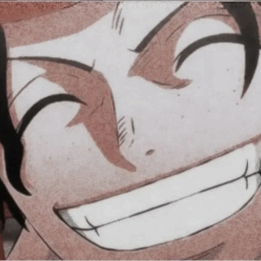anime, senyum luffy, anime itu lucu, karakter anime, senyum anime yang bersinar