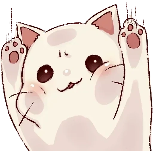 frown cat, anjing laut yang lucu, anime hewan kawai