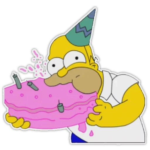 гомер симпсон, торт гомер симпсон, симпсоны днем рождения, с днем рождения гомер симпсон, день рождения гомера симпсона