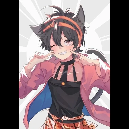 anime, anime neko, narancha gilga, narancia ghirga, narancha giojotrap